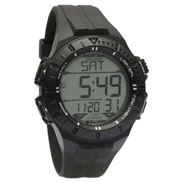 Fastrack Streetwear Digital Dial PU Strap Watch for Guys - 38067PP03 - KRISHNA WATCH COMPANY