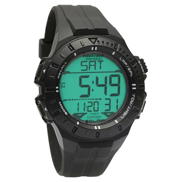 Fastrack Streetwear Digital Dial PU Strap Watch for Guys - 38067PP03 - KRISHNA WATCH COMPANY
