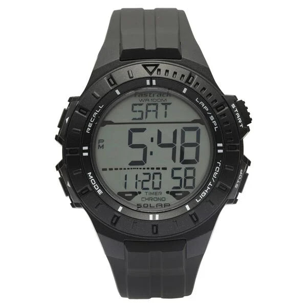Fastrack Streetwear Digital Dial PU Strap Watch for Guys - 38067PP03 - KRISHNA WATCH COMPANY