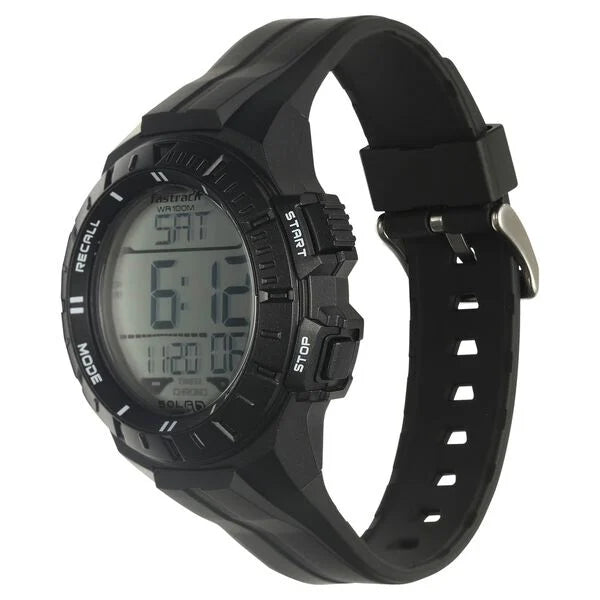 Fastrack Streetwear Digital Dial PU Strap Watch for Guys - 38067PP03 - KRISHNA WATCH COMPANY