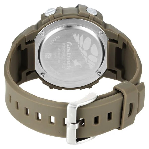 Fastrack Digital Dial Green Silicone Strap Watch For Guys 38068PP04 - KRISHNA WATCH COMPANY