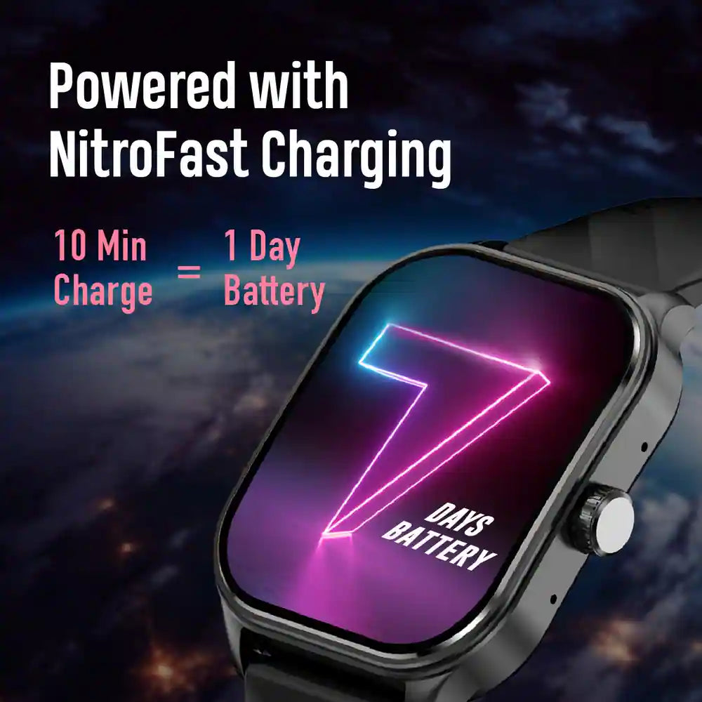 FASTRACK REFLEX POWER|1.96" SUPER AMOLED ARCHED DISPLAY|SINGLESYNC BT CALLING|410 X 502 PIXEL RESOLUTION|IP68 WR 38086PP05 - KRISHNA WATCH COMPANY