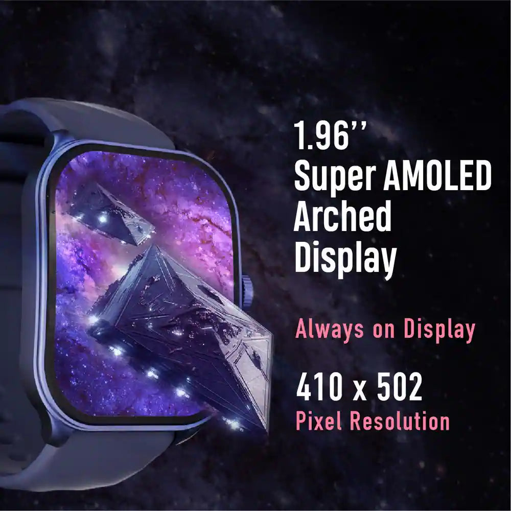 FASTRACK REFLEX POWER|1.96" SUPER AMOLED ARCHED DISPLAY|SINGLESYNC BT CALLING|410 X 502 PIXEL RESOLUTION|IP68 WR 38086PP07 - KRISHNA WATCH COMPANY