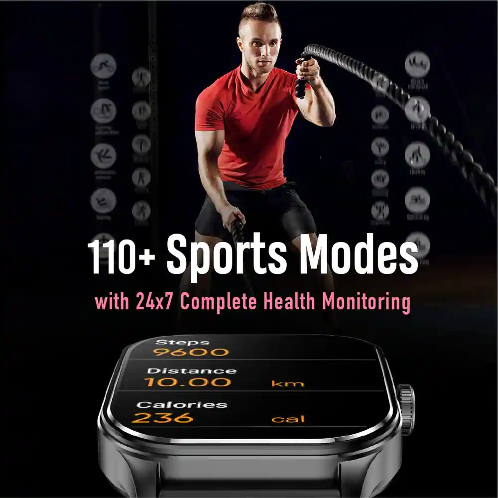 FASTRACK REFLEX POWER|1.96" SUPER AMOLED ARCHED DISPLAY|SINGLESYNC BT CALLING|410 X 502 PIXEL RESOLUTION|IP68 WR 38086PP07 - KRISHNA WATCH COMPANY