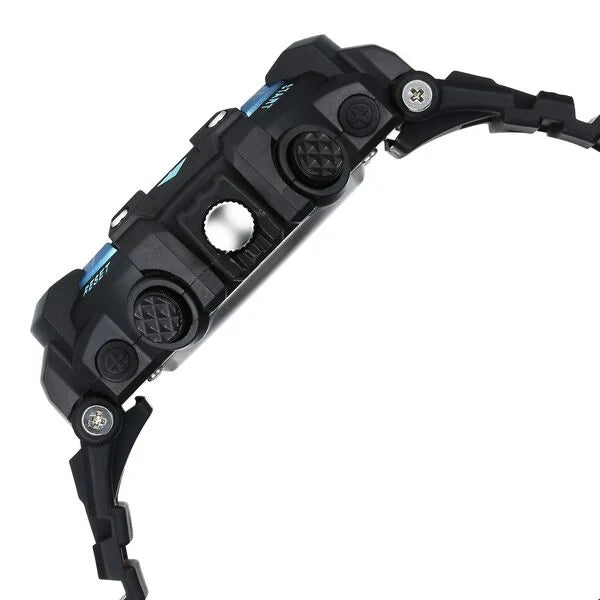 Fastrack StreetStyle Quartz Digital Black And Blue Dial Black PU Strap Unisex Watch 38097pp01w - KRISHNA WATCH COMPANY
