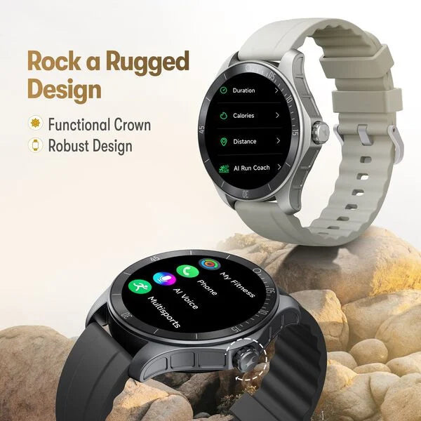Fastrack Rogue with 3.5 CM UltraVU HD Display Sporty Smartwatch Functional Crown with AI Coach and Auto Multisport Recognition 38102pp03 - KRISHNA WATCH COMPANY