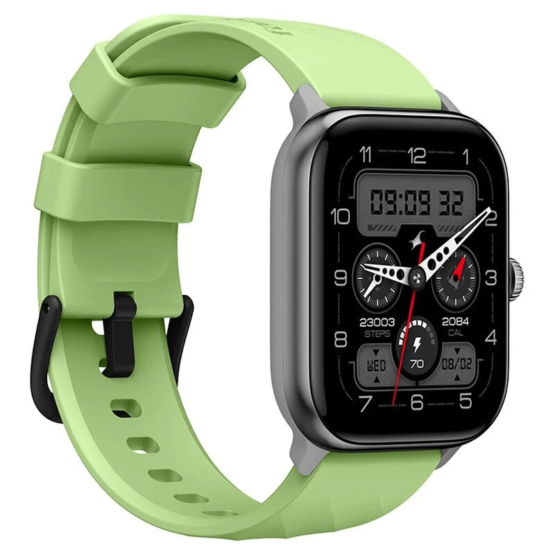 Fastrack Nitro Pro with 4.69cm AMOLED Display, AOD, Functional Crown, BT Calling Smartwatch with Fluoroscent Green Strap 38105PP05 - KRISHNA WATCH COMPANY