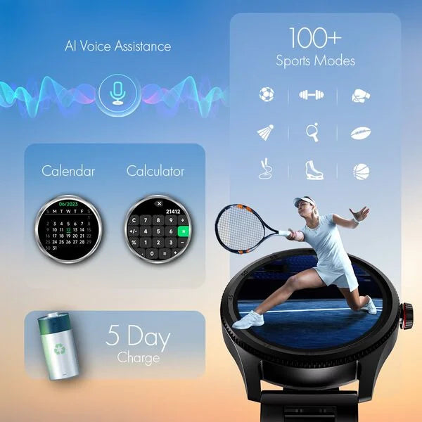 Fastrack Magnus FX1 Luxury Metal Smartwatch with High Definition 3.5 cm UltraVU Display, SingleSync BT Calling 38125sm01 - KRISHNA WATCH COMPANY