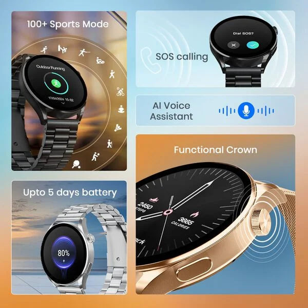 Fastrack Dezire FX1 with 3.5 CM UltraVU Display with Functional Crown,SingleSync BT Calling 38126nm01 - KRISHNA WATCH COMPANY