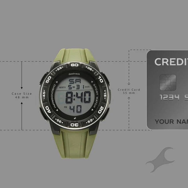 Fastrack StreetStyle Digital Dial Watch For Unisex 38129pp01w - KRISHNA WATCH COMPANY
