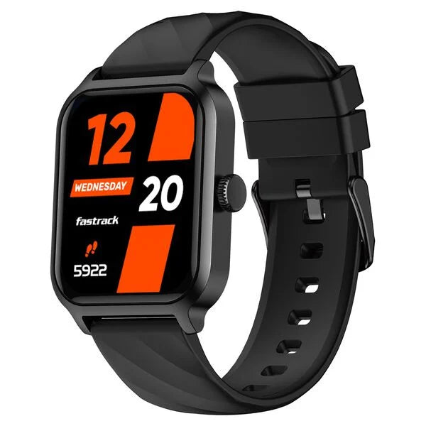 Fastrack Rave FX2 with 4.64 cm UltraVU HD Display, SingleSync BT Calling, Functional Crown with Black Strap 38138pp01 - KRISHNA WATCH COMPANY