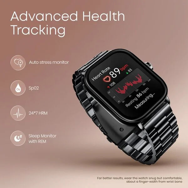 Fastrack Radiant FX2 Luxury Metal Smartwatch with largest 5.1 AMOLED Display with Functional Crown 38140nm01 - KRISHNA WATCH COMPANY