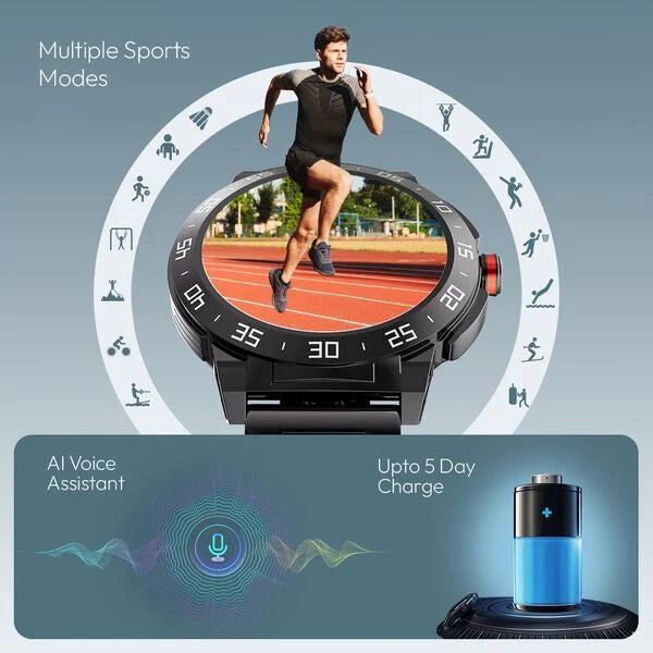 Fastrack Magnus FX3 Luxury Metal Smartwatch Premium Top Ring Design comes with High Definition 3.7 cm UltraVU Display 38143km01 - KRISHNA WATCH COMPANY