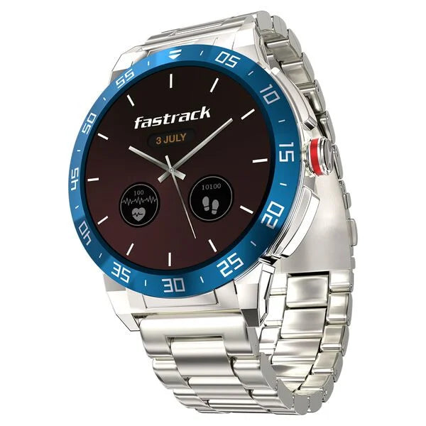 Fastrack Magnus FX3 Luxury Metal Smartwatch Premium Top Ring Design comes with High Definition 3.7 cm UltraVU Display 38143km02 - KRISHNA WATCH COMPANY