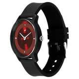 Fastrack Y2K Analog with Deep Maroon Dial Silicon Strap Watch for Guys - 38145PP09W