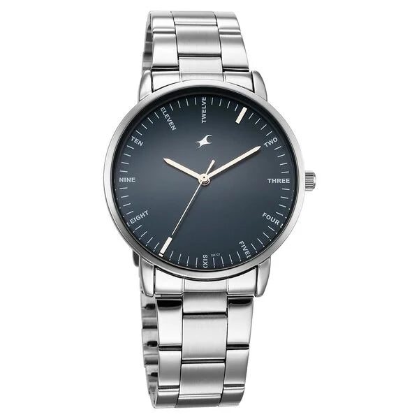 Fastrack Stunners X Quartz Analog Blue Dial Watch For Guys - 38159SM02 - KRISHNA WATCH COMPANY
