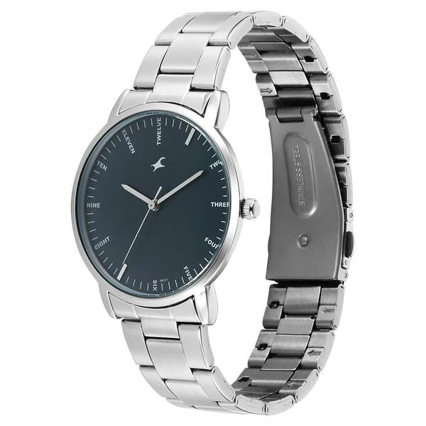 Fastrack Stunners X Quartz Analog Blue Dial Watch For Guys - 38159SM02 - KRISHNA WATCH COMPANY