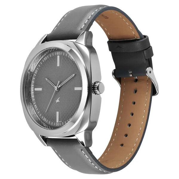 Fastrack Stunners X Quartz Analog Grey Dial Watch For Guys - 38161SL01 - KRISHNA WATCH COMPANY