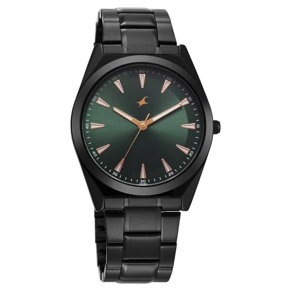 Fastrack Stunners X Quartz Analog Green Dial Watch For Guys - 38162NM01 - KRISHNA WATCH COMPANY