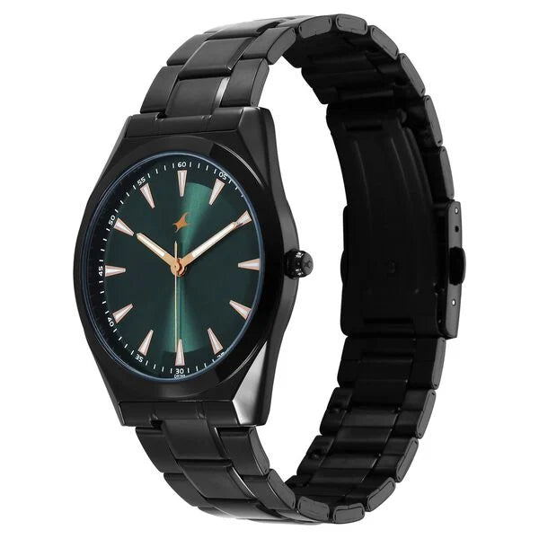 Fastrack Stunners X Quartz Analog Green Dial Watch For Guys - 38162NM01 - KRISHNA WATCH COMPANY