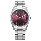 Fastrack Stunners X Quartz Analog Maroon Dial Watch For Guys - 38162SM01