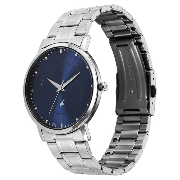 Fastrack Stunners X Quartz Analog Blue Dial Watch For Guys - 38163SM01 - KRISHNA WATCH COMPANY