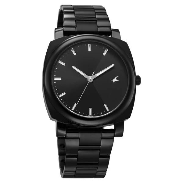 Fastrack Stunners X Quartz Analog Black Dial Watch For Guys - 38164NM01 - KRISHNA WATCH COMPANY