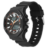 Fastrack Streetstyle Quartz Digital Black Dial Black PU Strap Watch For Guys 38171pp01
