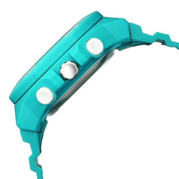 Fastrack Streetstyle Silver Dial Teal PU Strap Watch For Guys 38171pp02