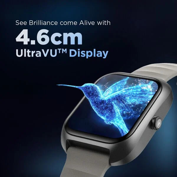 Fastrack VOX Plus - 4.69 cm Ultra Vu Display, To do list, Offline Voice Commands, Functional Crown, IP68 Smartwatch 38175pp01k - KRISHNA WATCH COMPANY