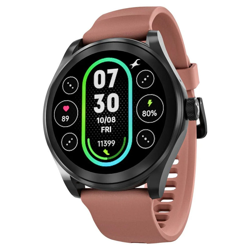 Fastrack VOX Pro Smartwatch 3.5CM Ultra Vu Display, Offline Voice Commands, Functional Crown, HRM, Multiple Menu Styles - 38178PP03K - KRISHNA WATCH COMPANY