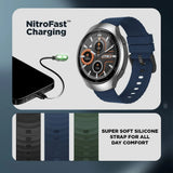 Fastrack VOX CirQ Smartwatch 3.5CM Ultra Vu Display, AI Watcface,AI Chat, 24/7 Health Suite, BT Calling, SpO2, HRM, IP68 - 38183pp02k - KRISHNA WATCH COMPANY