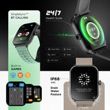 Fastrack MYND - 4.9 cm AMOLED Display, AI Watchface, Offline Voice Commands, AI Chat, BT Calling IP68 Smartwatch 38184pp01k - KRISHNA WATCH COMPANY