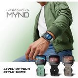 Fastrack MYND - 4.9 cm AMOLED Display, AI Watchface, Offline Voice Commands, AI Chat, BT Calling IP68 Smartwatch 38184pp01k - KRISHNA WATCH COMPANY