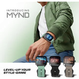 Fastrack MYND - 4.9 cm AMOLED Display, AI Watchface, BT Calling IP68 Smartwatch - 38184pp02k