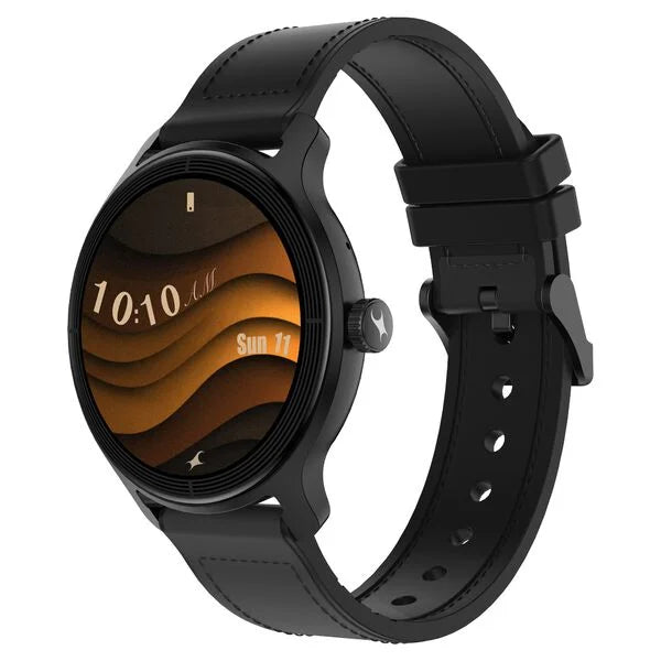 Fastrack Sleek Smartwatch 1.32" inch AMOLED Display, Sleek Design, Functional Crown, QR Hub, Multiple Menu Styles - 38185PP03K - KRISHNA WATCH COMPANY