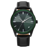 Fastrack Stunners Quartz Analog Green Dial Black Leather Strap Watch For Guys - 38215KL01