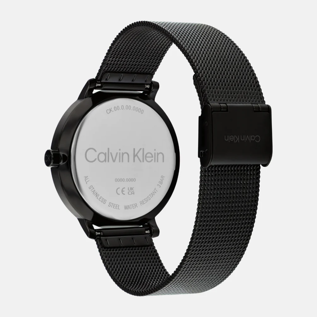 Calvin Klein Stun Unisex Black Analog Mesh Watch 25200401 - KRISHNA WATCH COMPANY
