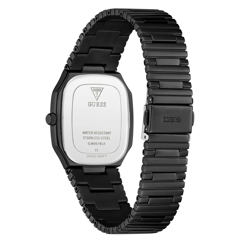 Guess Oliver Black Rectangle Quartz Men Watch - GW0978G4 - KRISHNA WATCH COMPANY