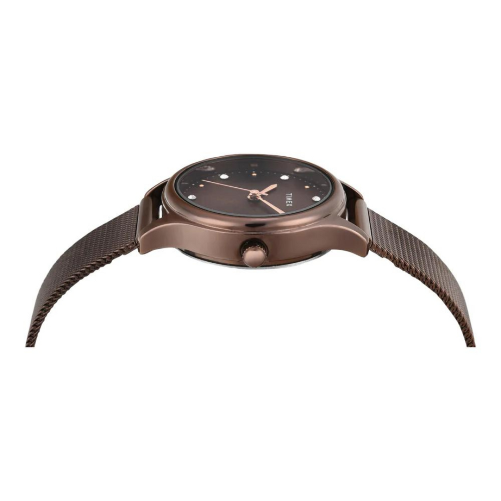 Timex Women Brown Round Analog Dial Watch - TWOTL8718 - KRISHNA WATCH COMPANY