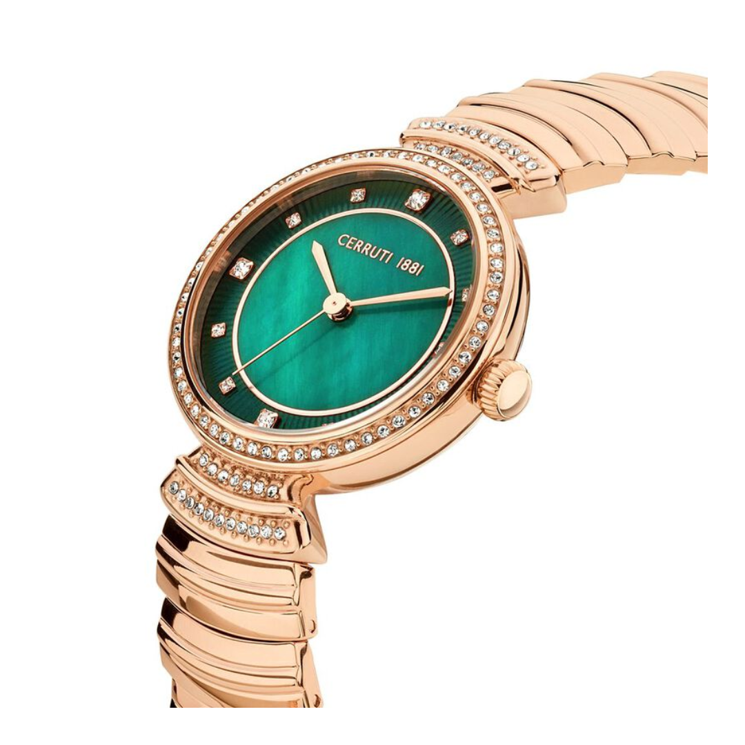 Cerruti 1881 Quartz Analog Mother of Pearl Dial Stainless Steel Strap Watch for Women CECIWLG2225103W - KRISHNA WATCH COMPANY