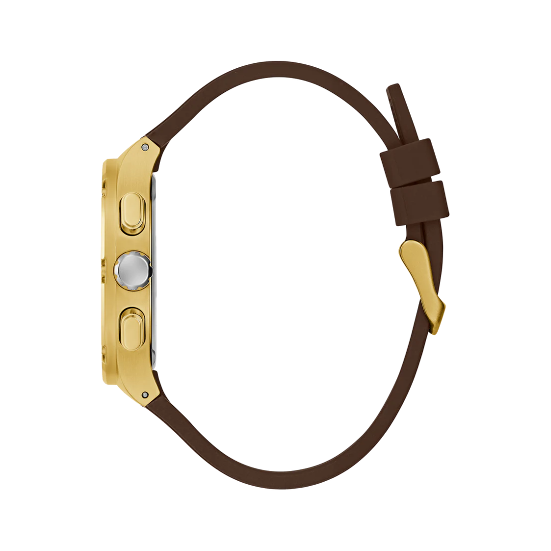 Guess Men's Brown Gold Tone Multi-function Watch GW0571G5 - KRISHNA WATCH COMPANY
