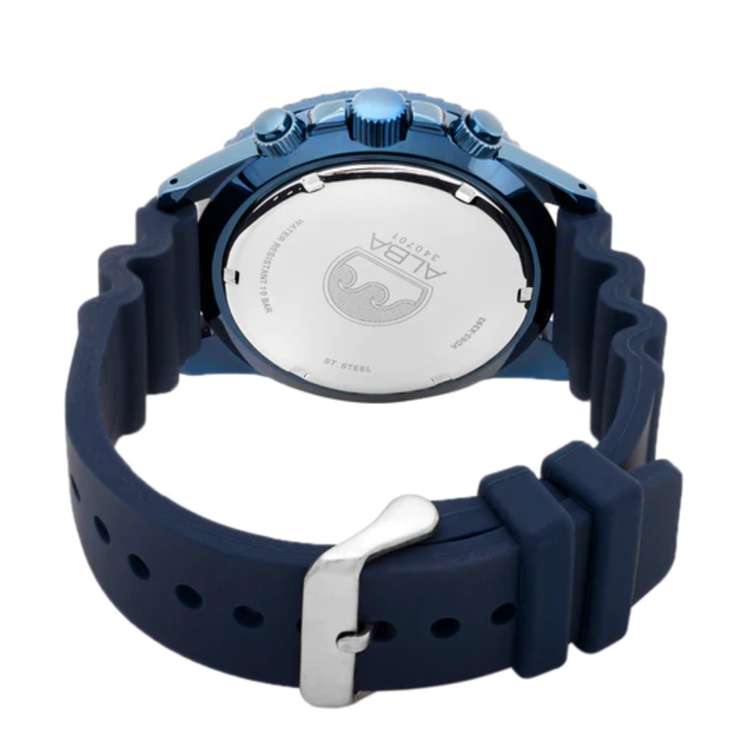Alba Cobalt Blue Dial with Blue+Orange Bezel Chronograph AT3J45X1 - KRISHNA WATCH COMPANY