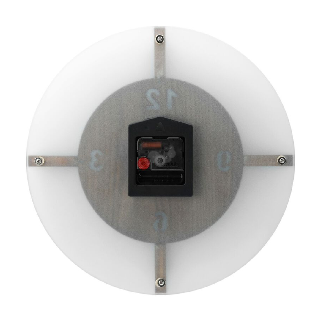 Wood & Glass Fusion Wall Clock - 32 cm x 32 cm (Medium) W0032GA01 - KRISHNA WATCH COMPANY