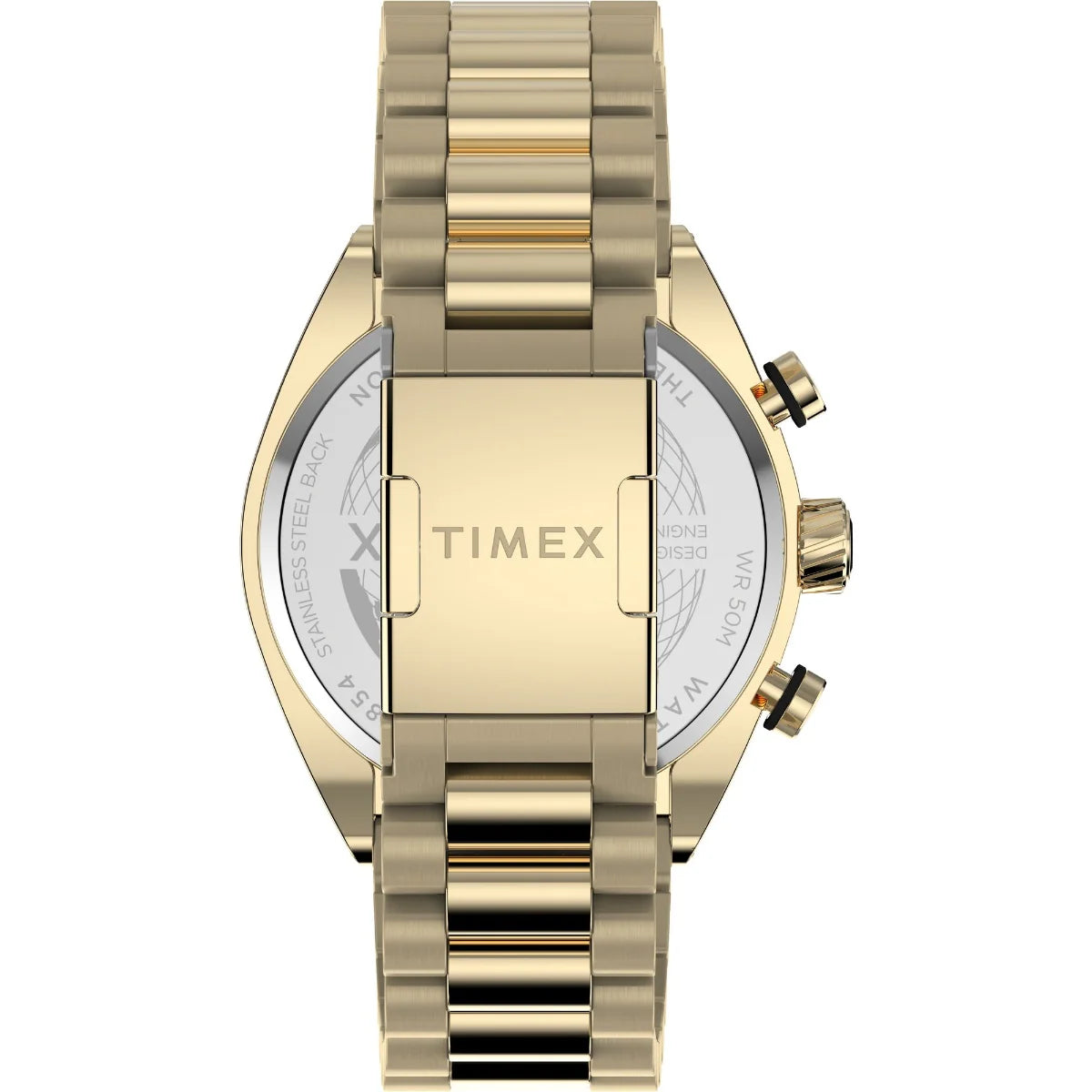 Timex Legacy Tonneau Chronograph 42mm Stainless Steel Bracelet Watch TW2W22100UJ - KRISHNA WATCH COMPANY