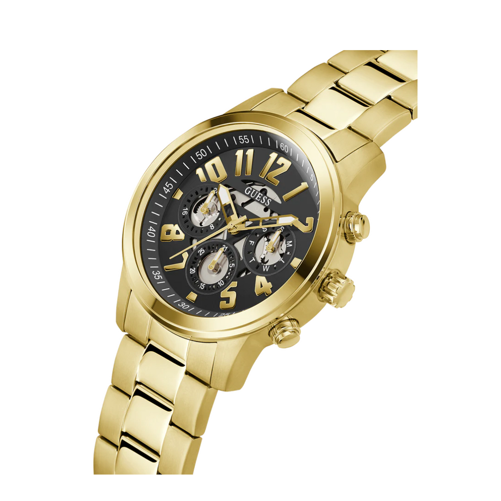 Guess Mens Gold Tone Multi-function Watch GW0627G2 - KRISHNA WATCH COMPANY