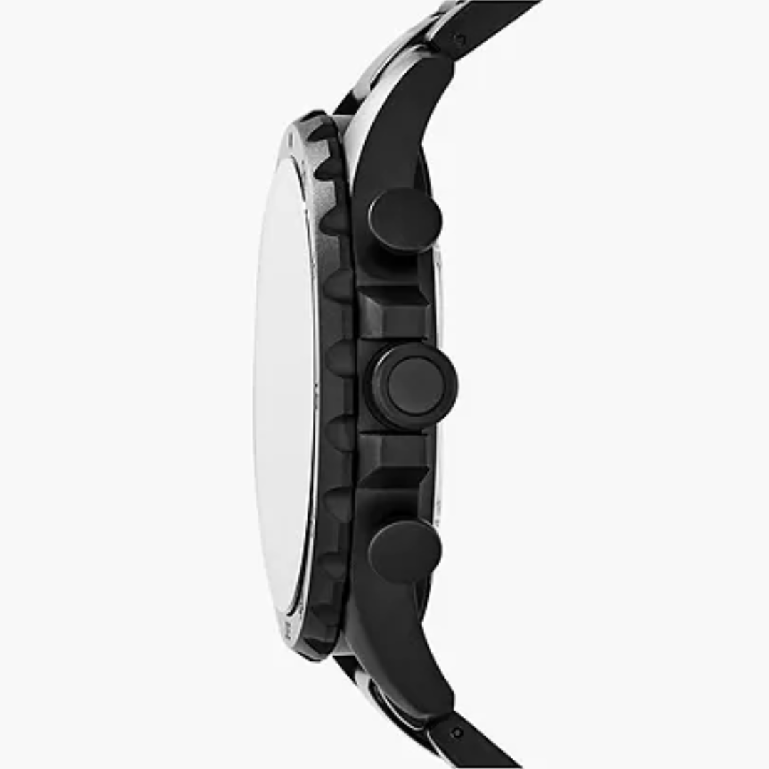 Fossil Nate Chronograph Black Stainless Steel Watch JR1401 - KRISHNA WATCH COMPANY