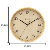 Titan Wooden Wall Clock with Dark Brown Dial - W0023WA02A