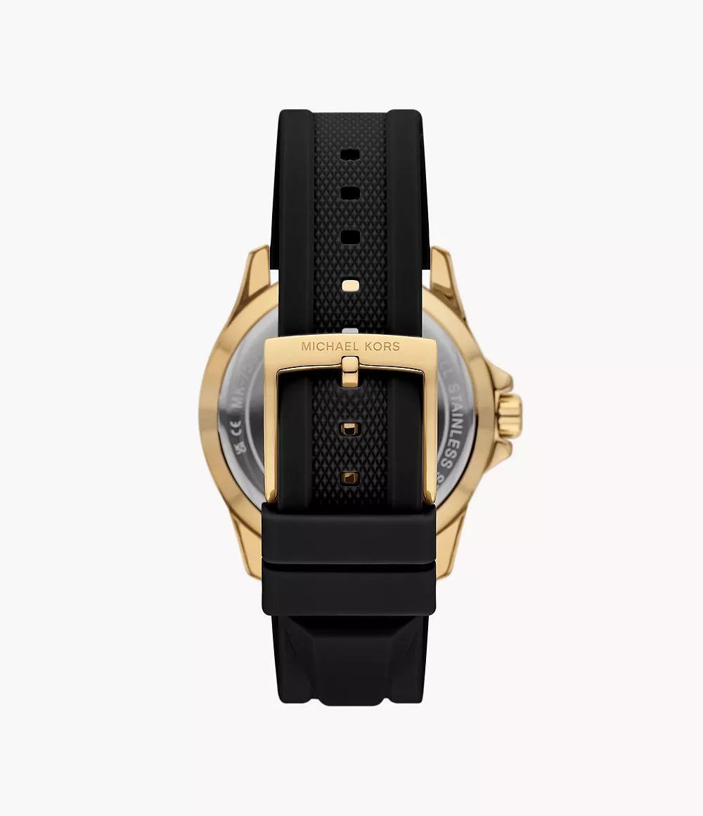 Michael Kors Everest Black Quartz Silicone Watch MK7537 - KRISHNA WATCH COMPANY