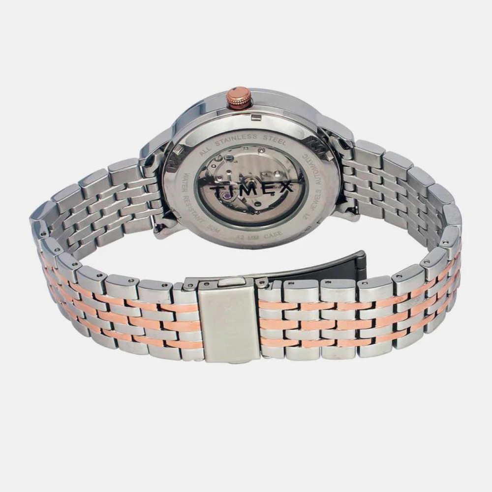 Timex E Class Male Silver Analog Stainless Steel Watch TWEG23503 - KRISHNA WATCH COMPANY